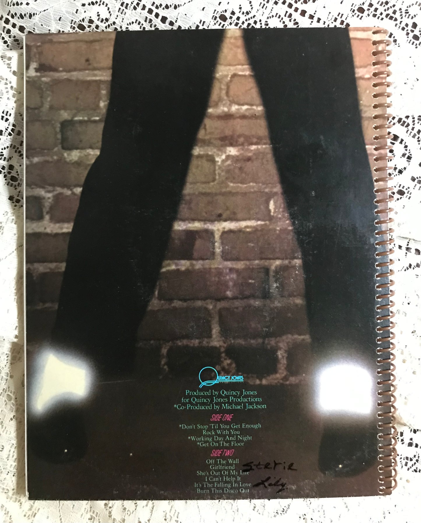 Michael Jackson Off the Wall Album Cover Notebook