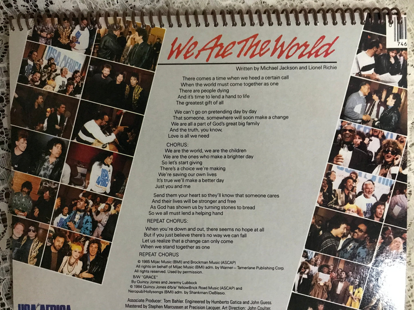 We Are The World Album Cover Notebook