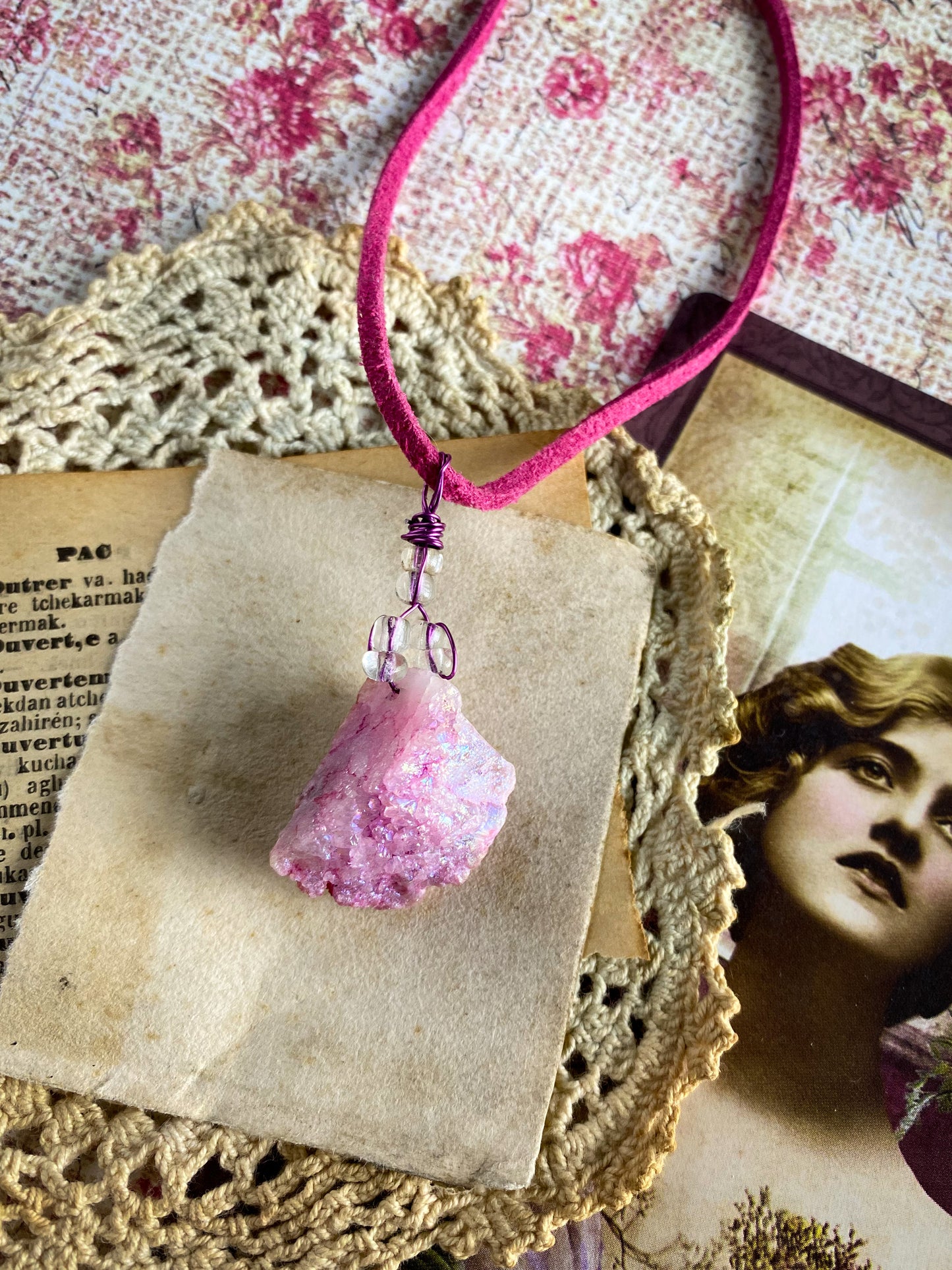 Pink Crystal Necklace