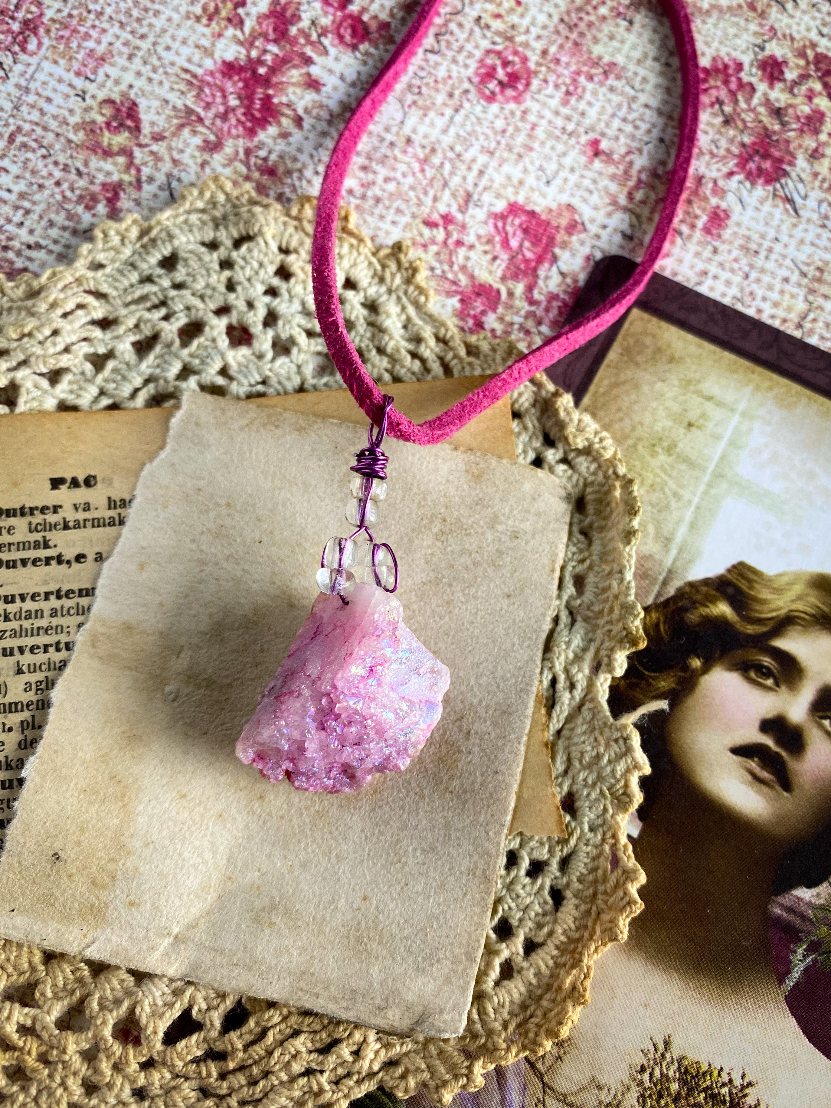 Pink Crystal Necklace