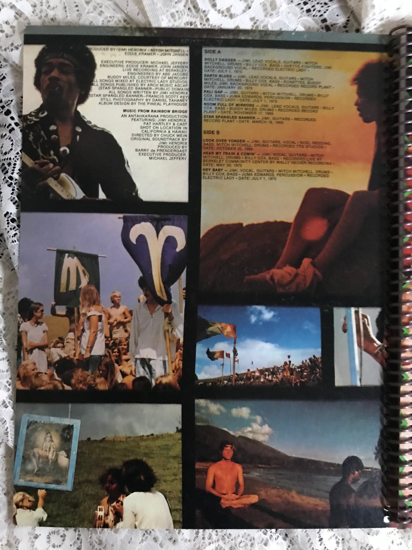Jimi Hendrix Rainbow Bridge Album Cover Notebook