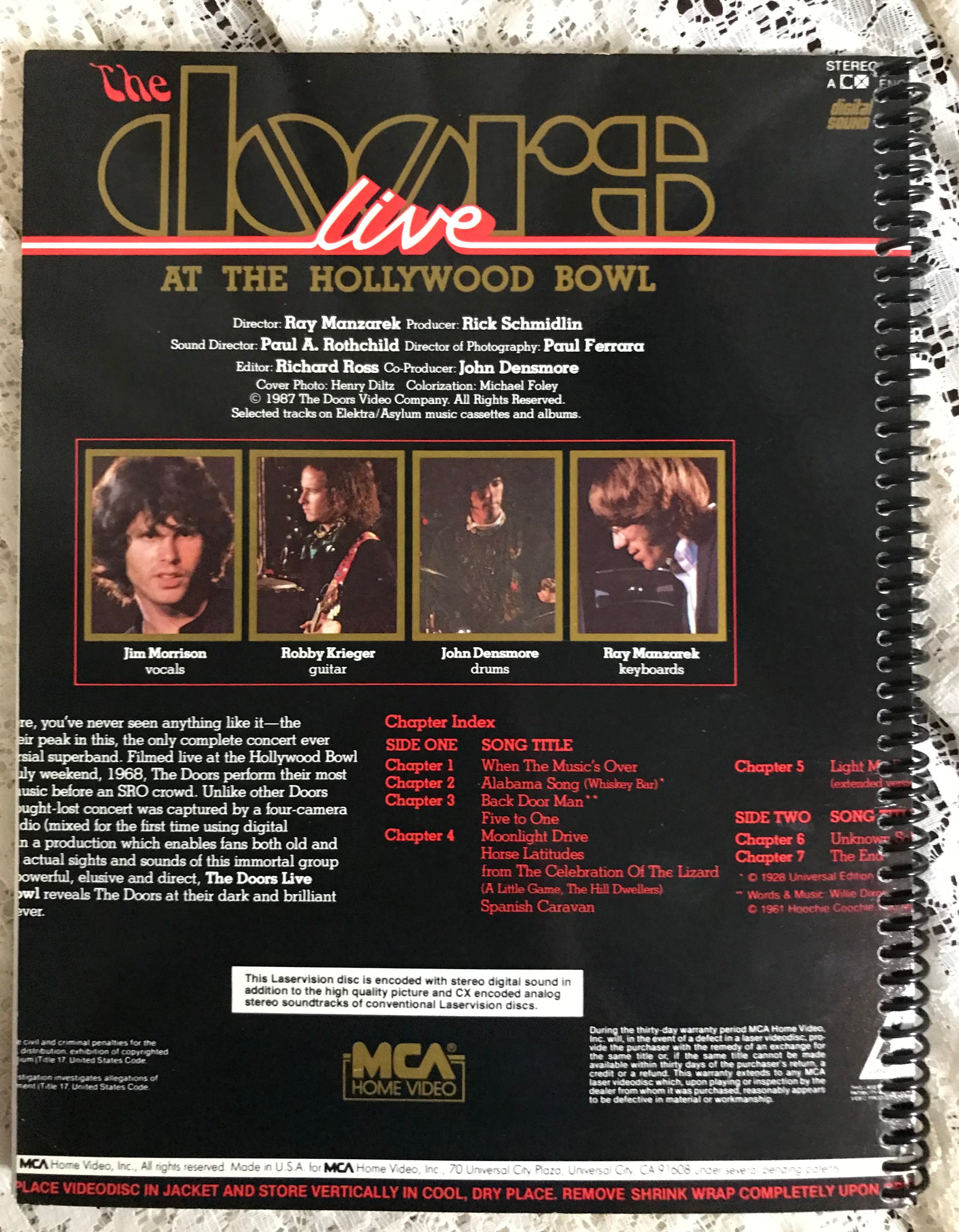Doors Live Album Cover Notebook