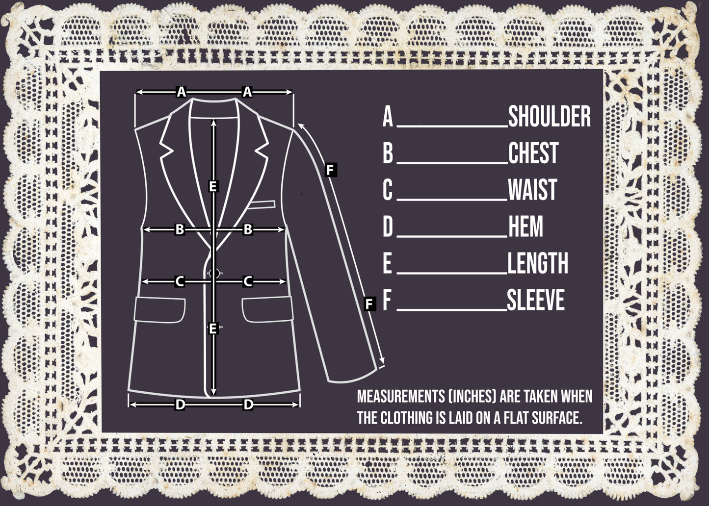 Ladies Upcycled Denim and Black Lace Jacket -3XL