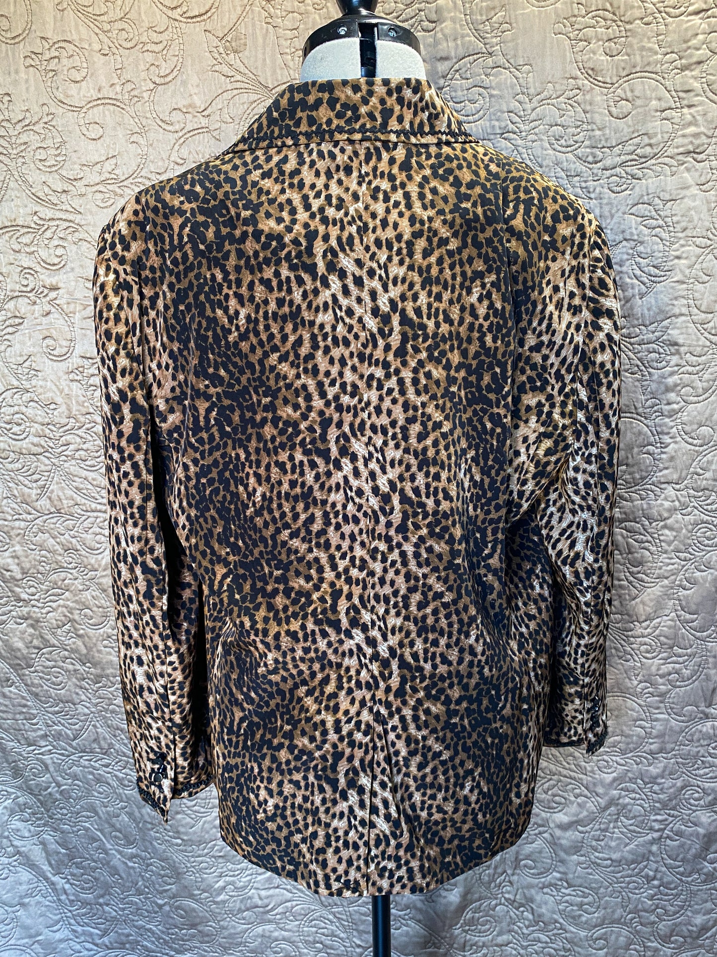 Leopard Print Blazer, Animal Print - Funky Glam - Large