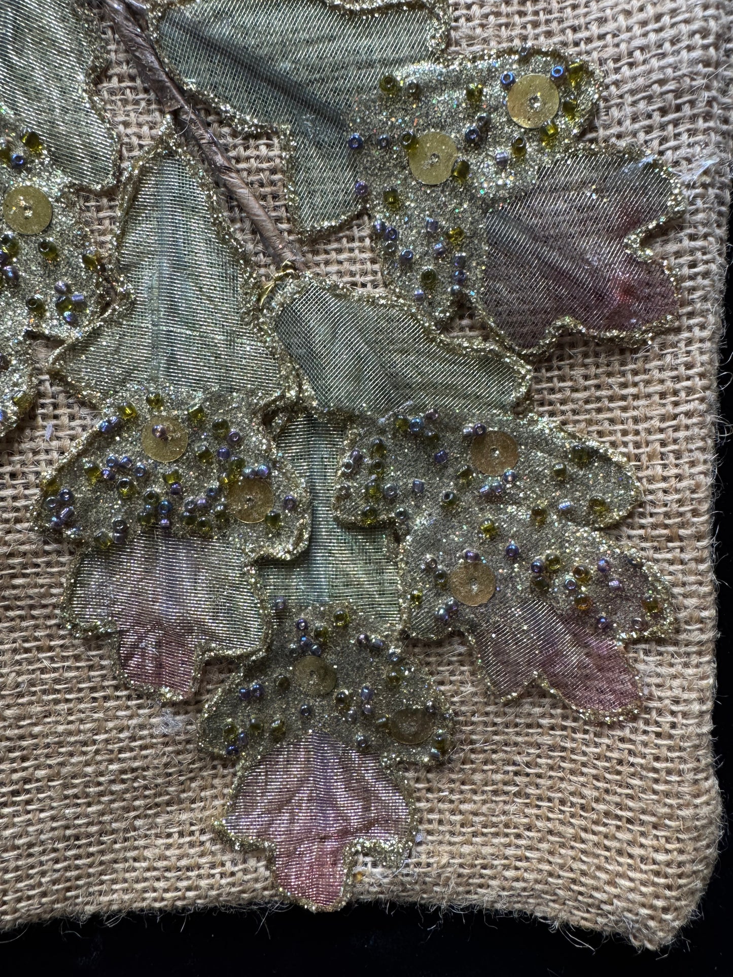 Drawstring bag with Autumn Leaf