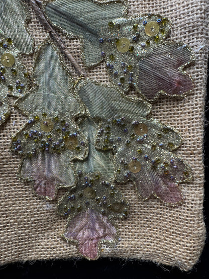 Drawstring bag with Autumn Leaf