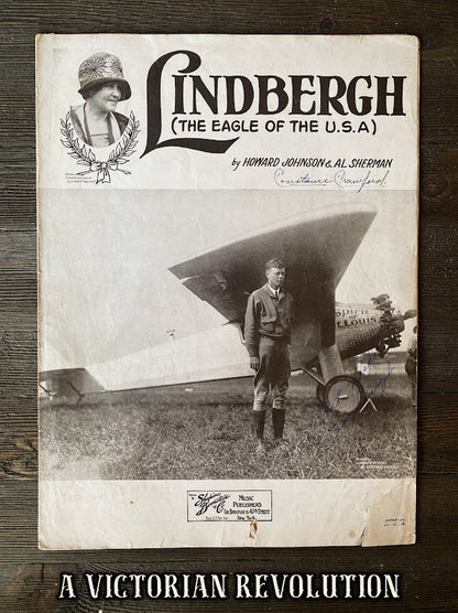 Charles Lindbergh - THE EAGLE OF THE USA - Sheet Music - 1927