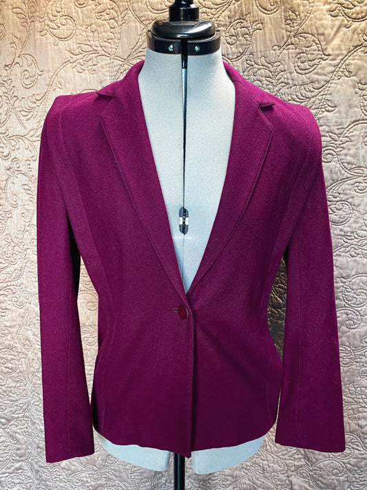 Vintage 90s 
Magenta Tailored Wool Blazer - Petite Size 4