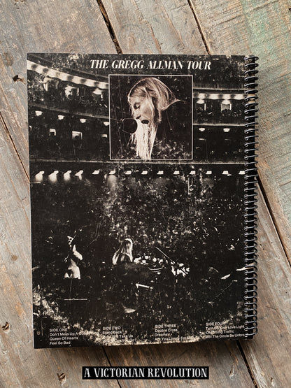 Gregg Allman - The Gregg Allman Tour - 1974 - Capricorn Records - Southern Rock / Blues Rock - Salvaged + Upcycled Vinyl LP Record Album Cover Notebook