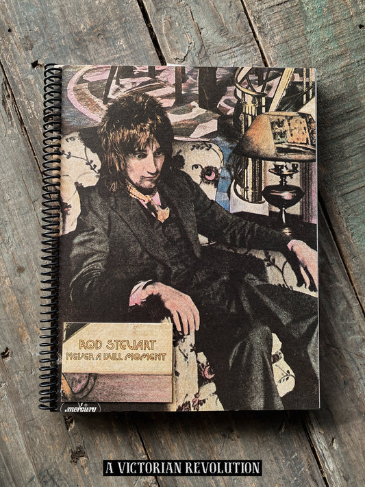 Rod Stewart - Never a Dull Moment - 1972 - Mercury - Folk Rock - Salvaged + Upcycled Vinyl LP Record Album Cover Notebook