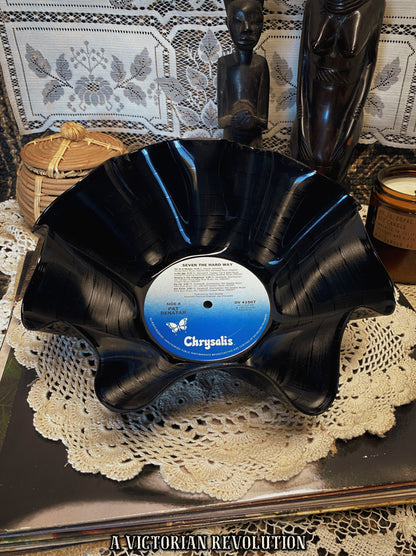 Pat Benatar - Seven the Hard Way - 1985 - Chrysalis Records - Rock - Salvaged + Upcycled Vinyl LP Record Album - Decorative Bowl