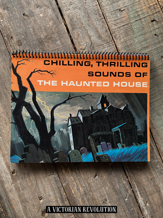 Walt Disney Studio - Chilling, Thrilling Sounds of the Haunted House - 1964 - Disneyland Records - Sound Effects/Halloween - Salvaged + Upcycled Vinyl LP Record Album Cover Notebook