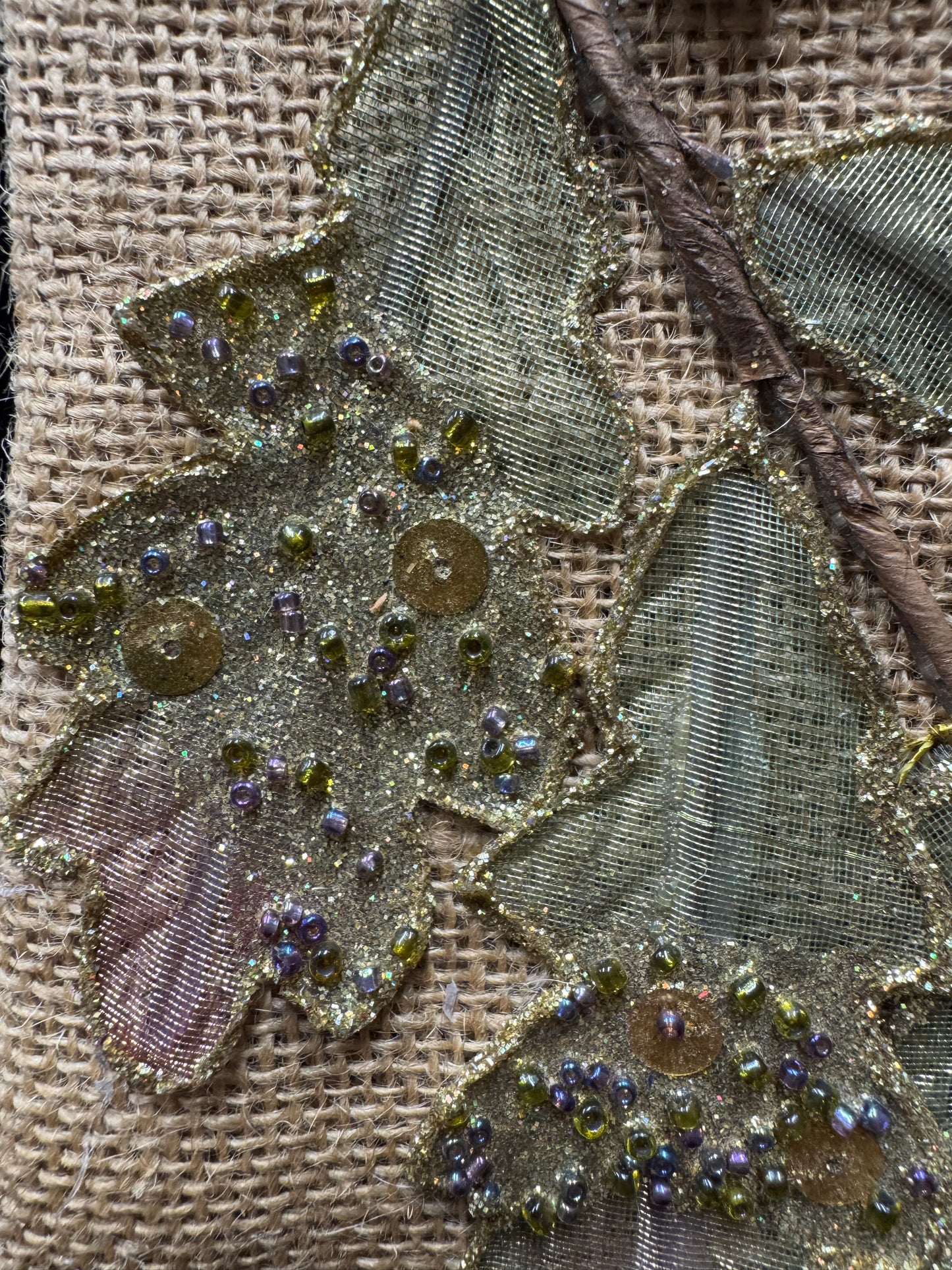 Drawstring bag with Autumn Leaf