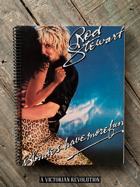 Rod Stewart - Blondes Have More Fun - 1978 - Warner Bros. Records - Rock/Disco - Salvaged + Upcycled Vinyl LP Record Album Cover Notebook