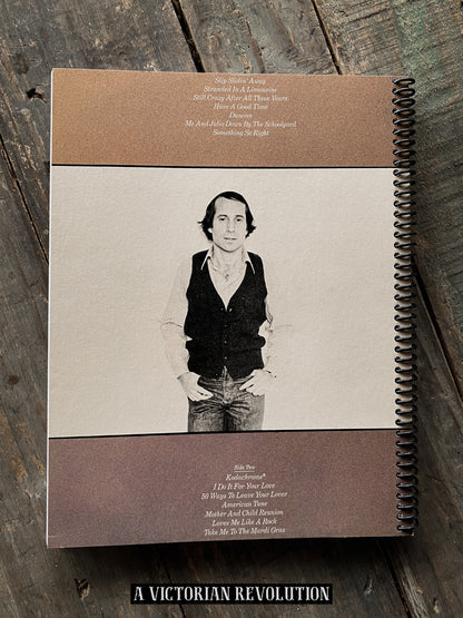 Paul Simon - Greatest Hits, Etc. - 1977 - Columbia Records - Folk Rock - Salvaged + Upcycled Vinyl LP Record Album Cover Notebook