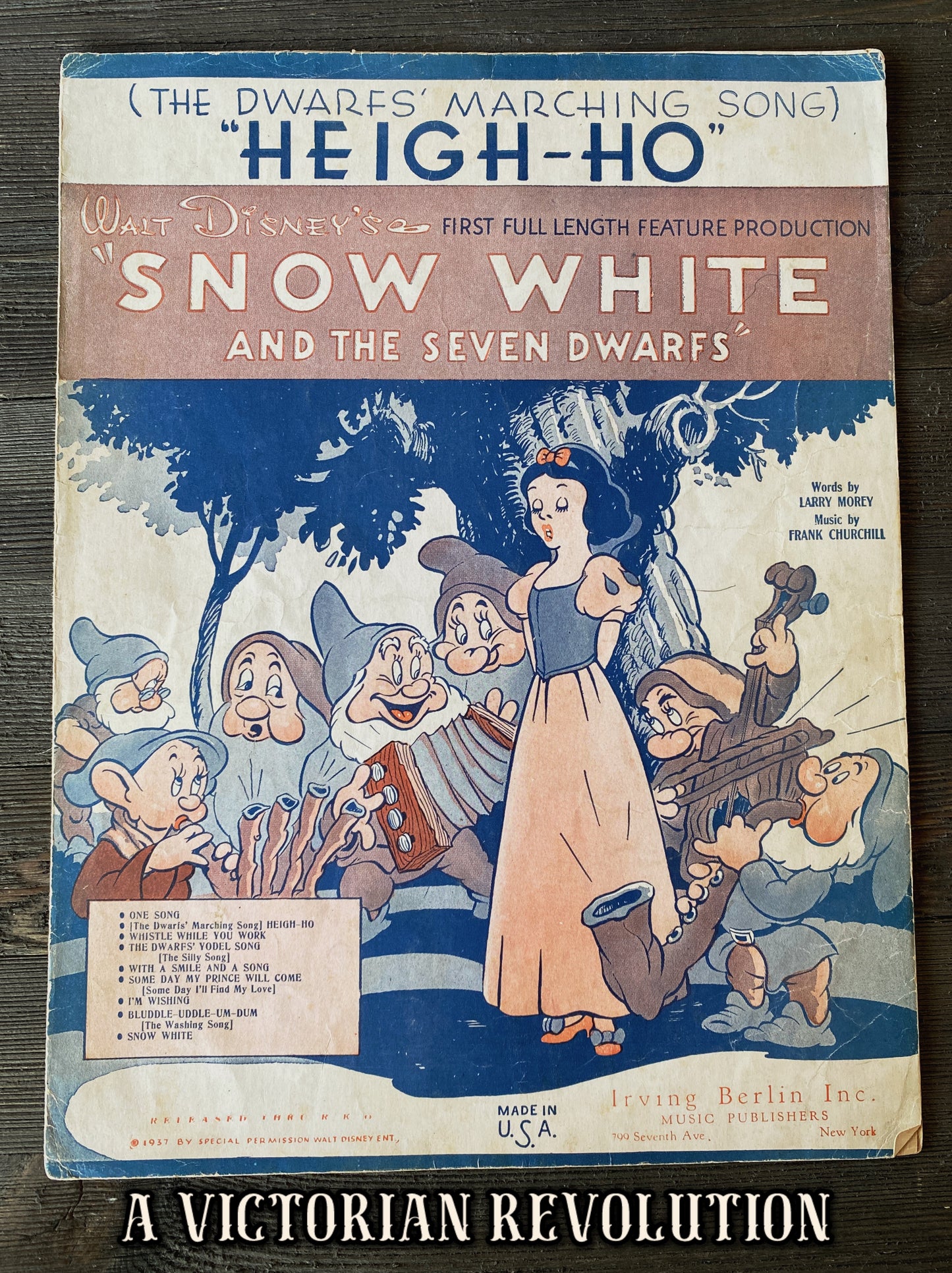 Heigh-Ho (The Dwarfs' Marching Song) - Snow White and the Seven Dwarfs - Walt Disney - Whimsical/March - Sheet Music - 1937