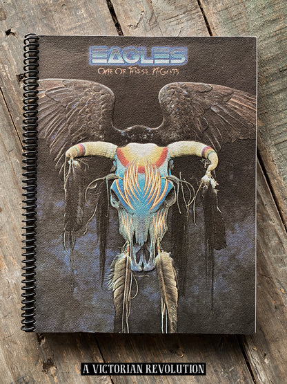 Eagles - One of These Nights - 1975 - Asylum Records - Country Rock - Salvaged + Upcycled Vinyl LP Record Album Cover Notebook