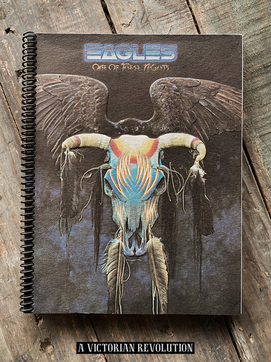 Eagles - One of These Nights - 1975 - Asylum Records - Country Rock - Salvaged + Upcycled Vinyl LP Record Album Cover Notebook