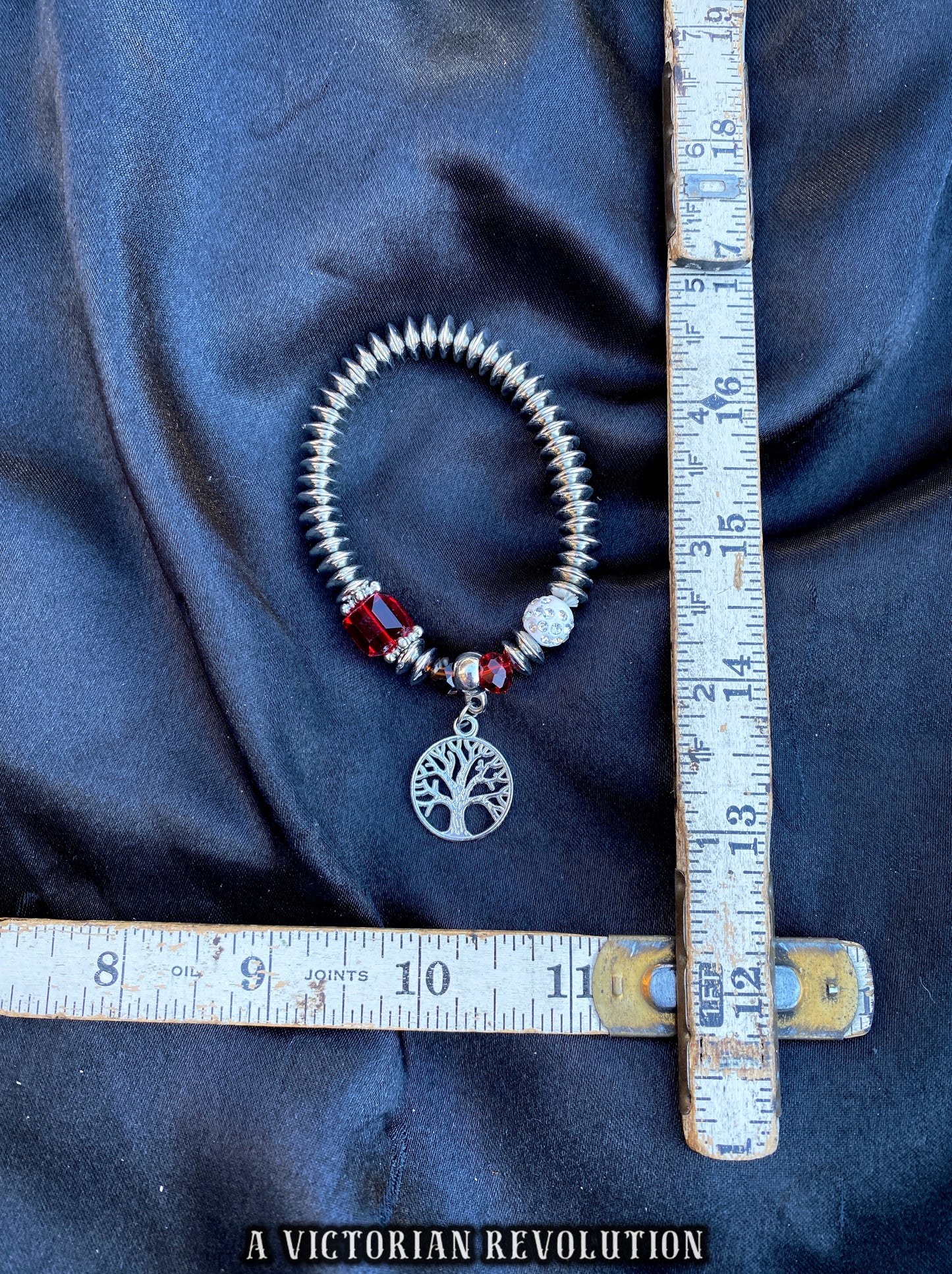 Unique Tree of Life Charm Bead Bracelet - Modern Eclectic Style