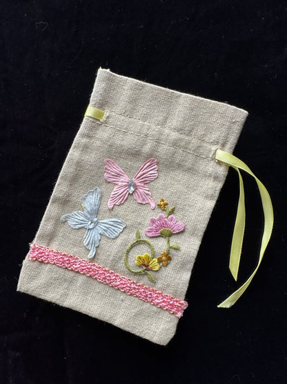 Drawstring bag with Butterflies