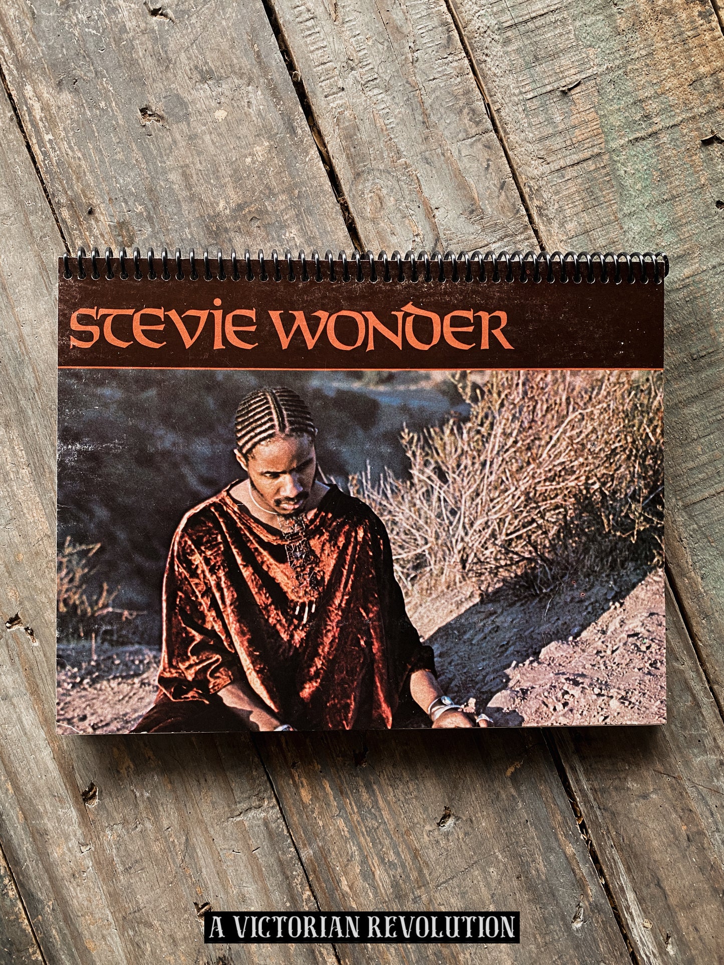 Stevie Wonder - Songs in the Key of Life - 1976 - Tamla Records - Soul/R+B - Salvaged + Upcycled Vinyl LP Record Album Cover Notebook