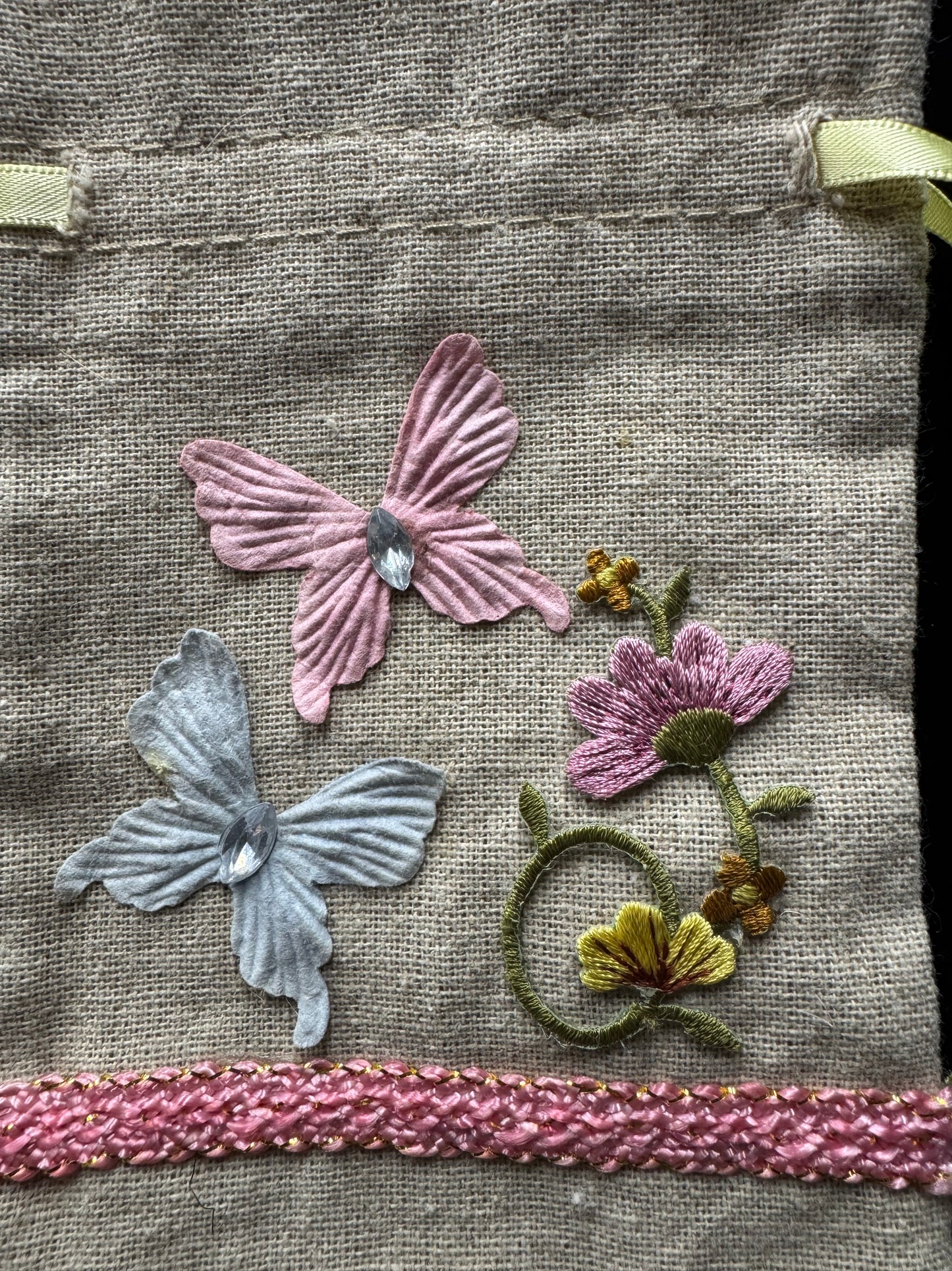 Drawstring bag with Butterflies