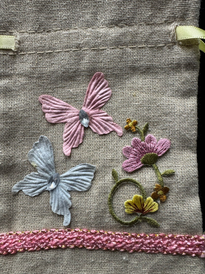 Drawstring bag with Butterflies
