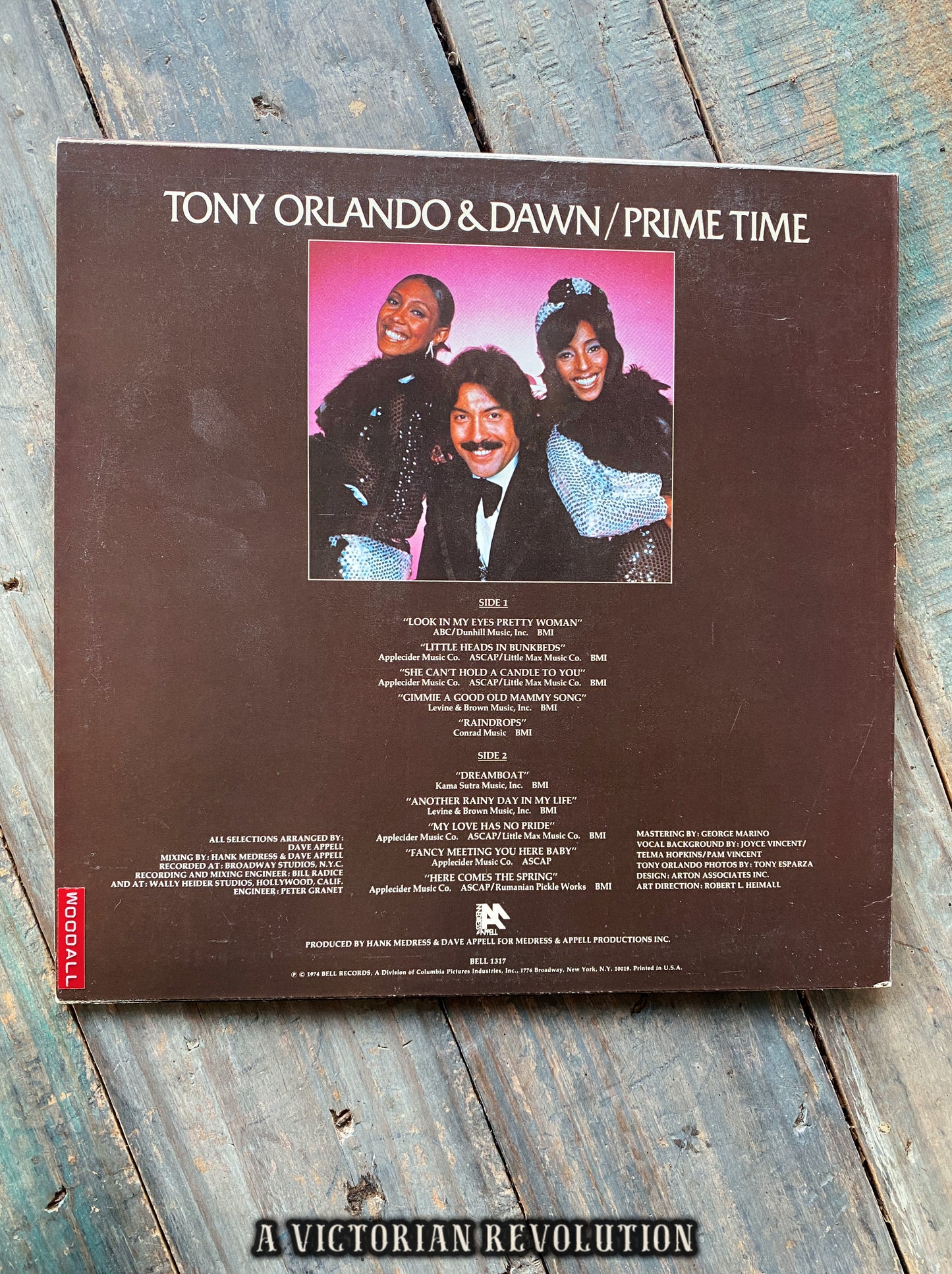 Tony Orlando & Dawn - Prime Time - 1974 - Bell Records - Pop Rock - Vinyl LP - Used