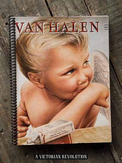 Van Halen - 1984 - Warner Bros. Records - Hard Rock - Salvaged + Upcycled Vinyl LP Record Album Cover Notebook
