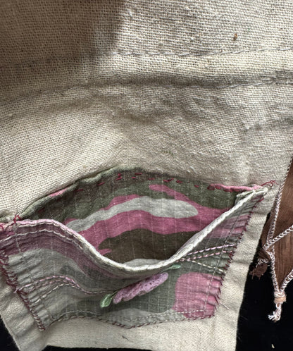 Drawstring bag with Camo Pocket