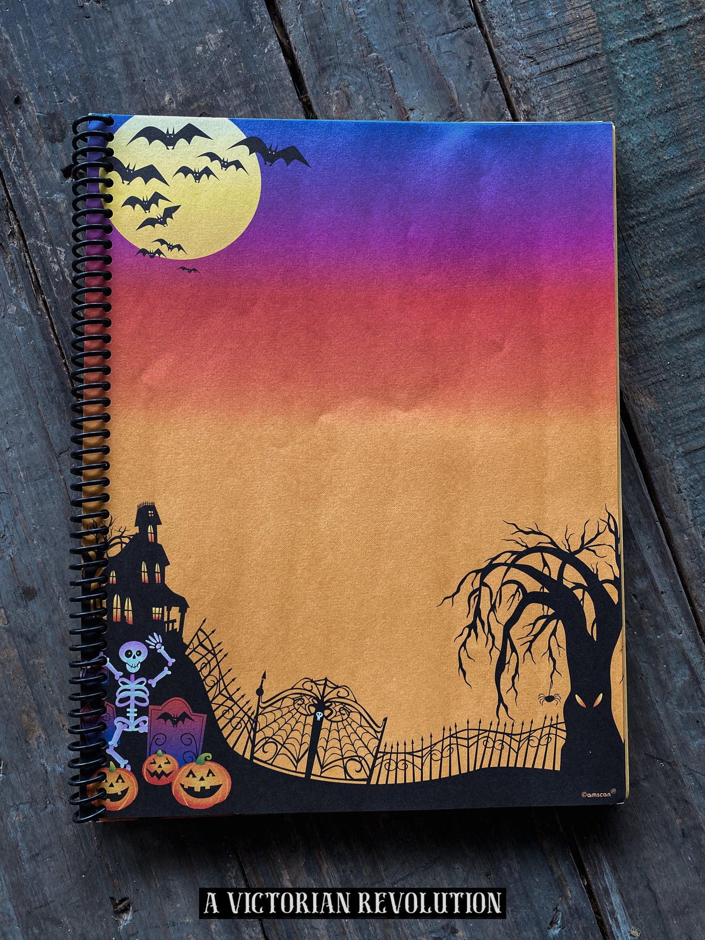 Walt Disney Studio - Chilling, Thrilling Sounds of the Haunted House - 1964 - Disneyland Records - Sound Effects/Halloween - Salvaged + Upcycled Vinyl LP Record Album Cover Notebook