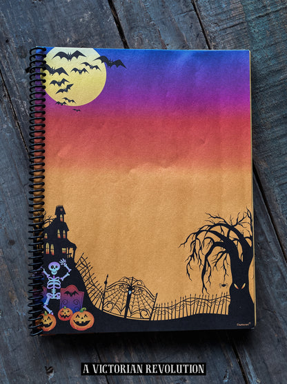 Walt Disney Studio - Chilling, Thrilling Sounds of the Haunted House - 1964 - Disneyland Records - Sound Effects/Halloween - Salvaged + Upcycled Vinyl LP Record Album Cover Notebook