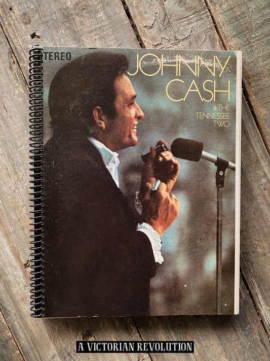 Johnny Cash + The Tennessee Two - Original Golden Hits Volume I - 1969 - Sun Record Company - Country - Salvaged + Upcycled Vinyl LP Record Album Cover Notebook