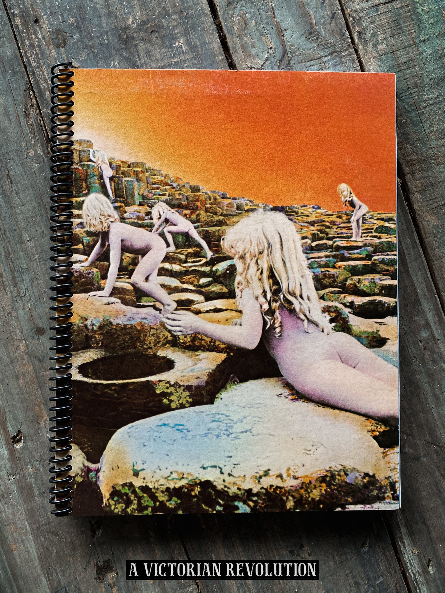 Led Zeppelin - Houses of the Holy - 1973 - Atlantic Records - Rock / Hard Rock - Salvaged + Upcycled Vinyl LP Record Album Cover Notebook