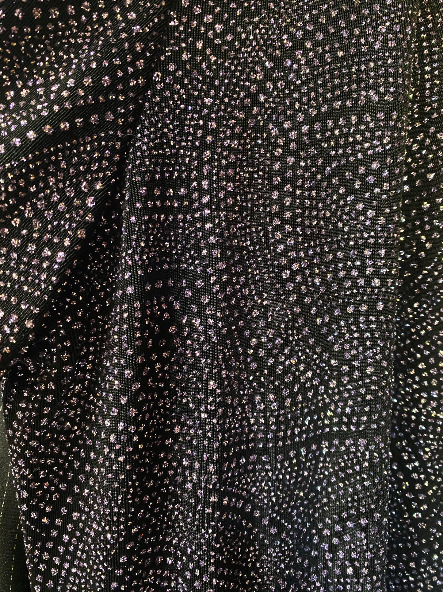 Purple + Black Open Front Sparkle Cardigan - Glitter  Jacket - Lightweight Long Sleeve - Size 12