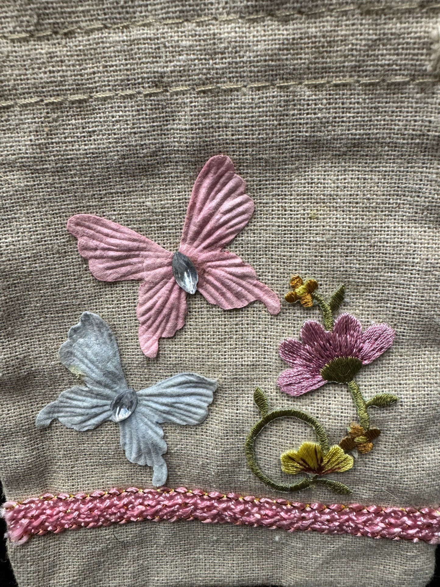 Drawstring bag with Butterflies