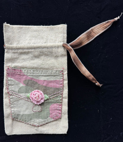 Drawstring bag with Camo Pocket
