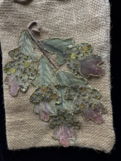 Drawstring bag with Autumn Leaf