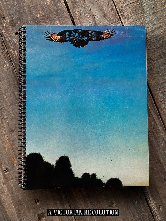Eagles - Self-Titled - 1972 - Asylum Records - Rock/Country Rock - Salvaged + Upcycled Vinyl LP Record Album Cover Notebook