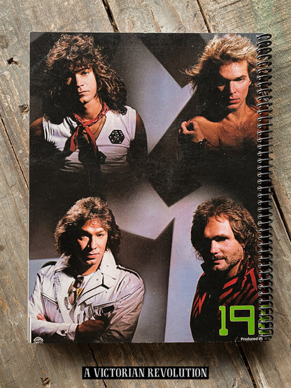 Van Halen - 1984 - Warner Bros. Records - Hard Rock - Salvaged + Upcycled Vinyl LP Record Album Cover Notebook