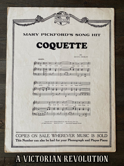When My Dreams Come True - The Cocoanuts - Mary Eaton and Oscar Shaw - Love Song - Vintage Sheet Music - 1929