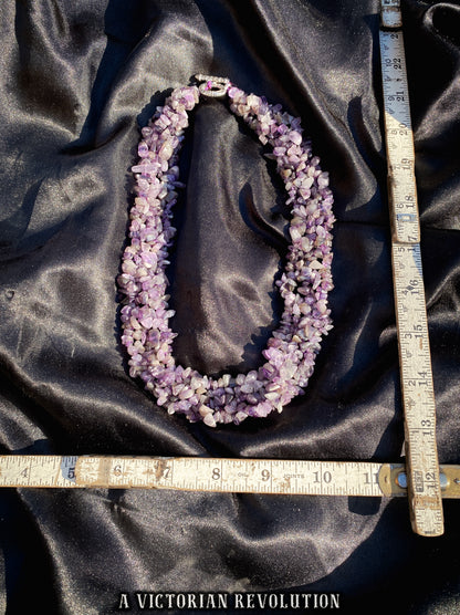 Deep Purple Amethyst Multi-Strand Necklace