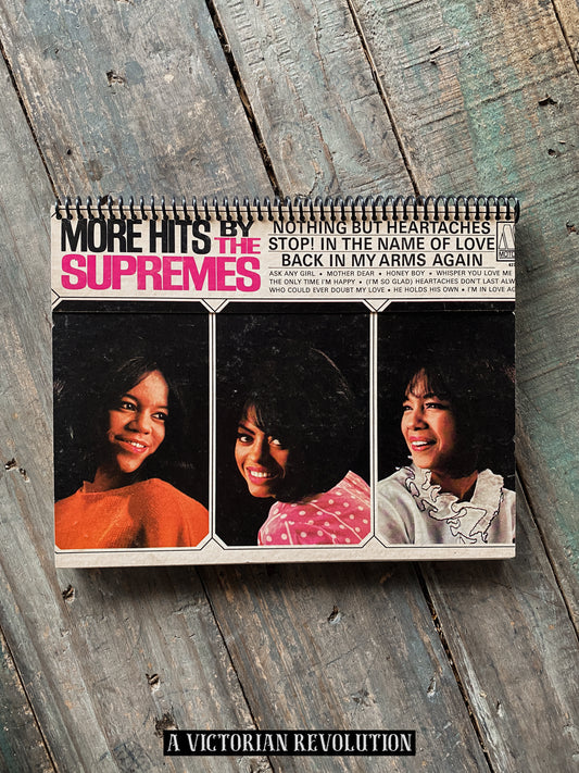 The Supremes - More Hits By The Supremes (1965) - Motown - Soul/R+B - Salvaged + Upcycled Vinyl LP Record Album Cover Notebook