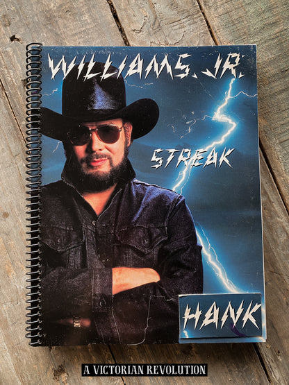 Hank Williams, Jr. - Strong Stuff - 1982 - Elektra/Curb Records - Country/Country Rock - Salvaged + Upcycled Vinyl LP Record Album Cover Notebook