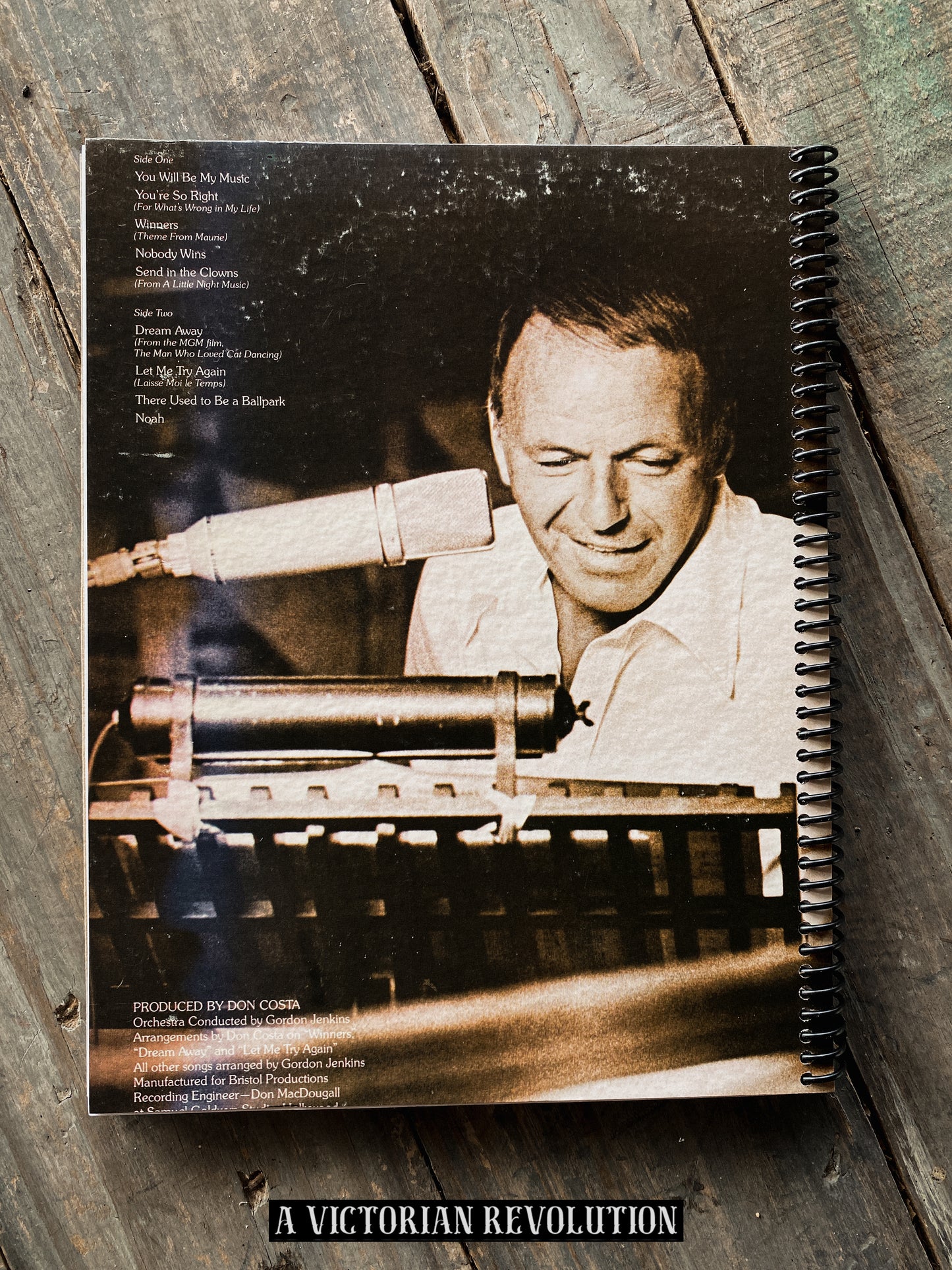 Frank Sinatra - Ol' Blue Eyes Is Back - 1973 - Reprise Records - Vocal Jazz / Traditional Pop - Salvaged + Upcycled Vinyl LP Record Album Cover Notebook