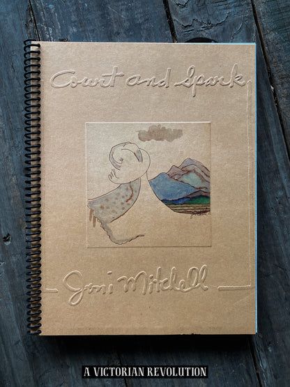 Joni Mitchell - Court and Spark - 1974 - Asylum Records - Folk Rock / Pop / Jazz - Salvaged + Upcycled Vinyl LP Record Album Cover Notebook