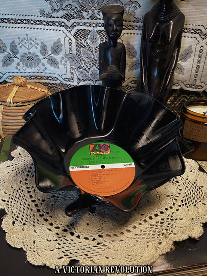 Crosby, Stills, Nash & Young - Deja Vu - 1970 - Atlantic Records - Folk Rock - Salvaged + Upcycled Vinyl LP Record Album - Decorative Bowl