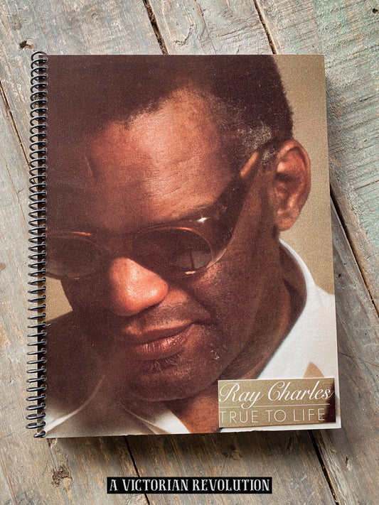 Ray Charles - True to Life - 1977 - Atlantic Records - Soul/R+B - Salvaged + Upcycled Vinyl LP Record Album Cover Notebook