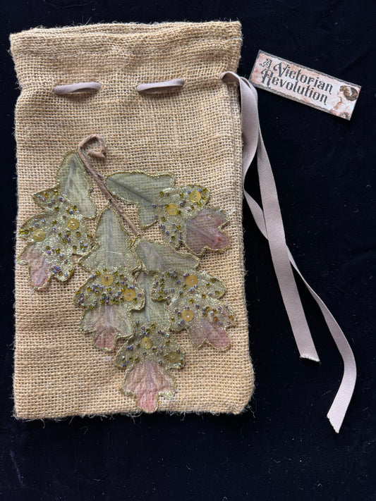 Drawstring bag with Autumn Leaf