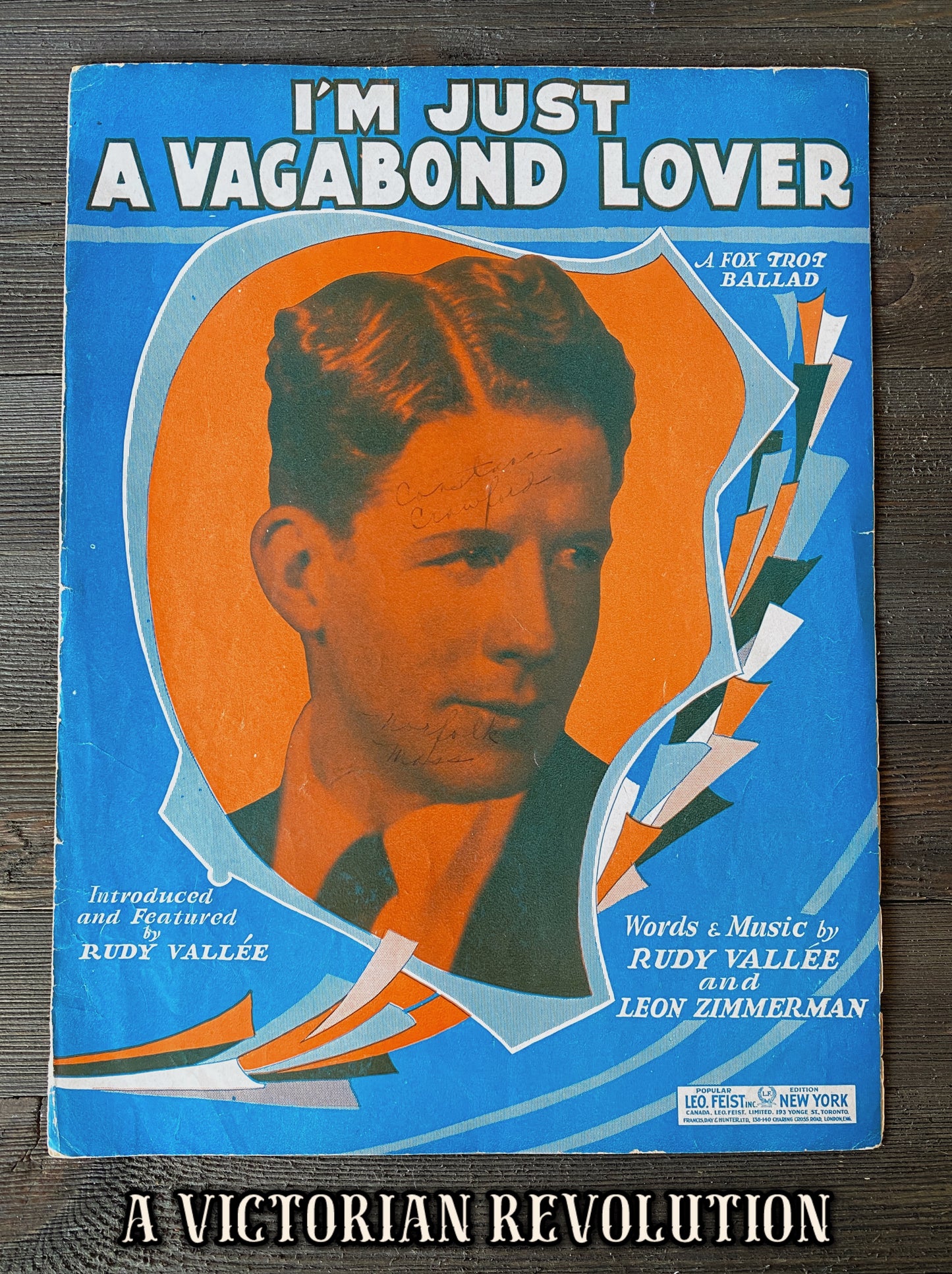 I'm Just a Vagabond Lover - The Rudy Vallée Radio Hour - Rudy Vallée - Romantic Fox Trot - Sheet Music - 1929